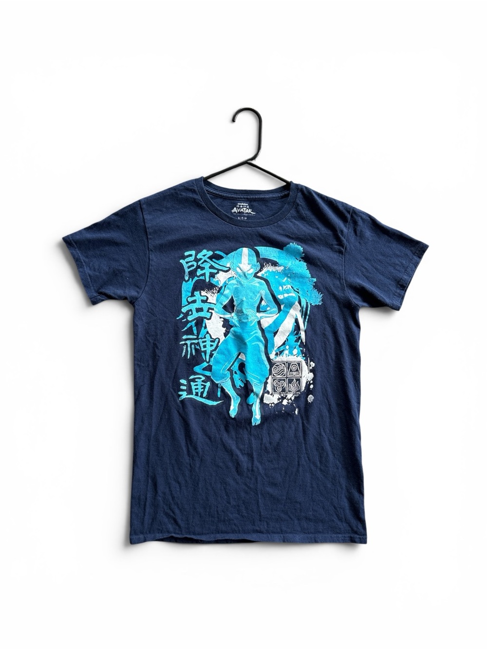 Avatar The Last Airbender Y2K Anime Graphic Tee Navy Streetwear Unisex
